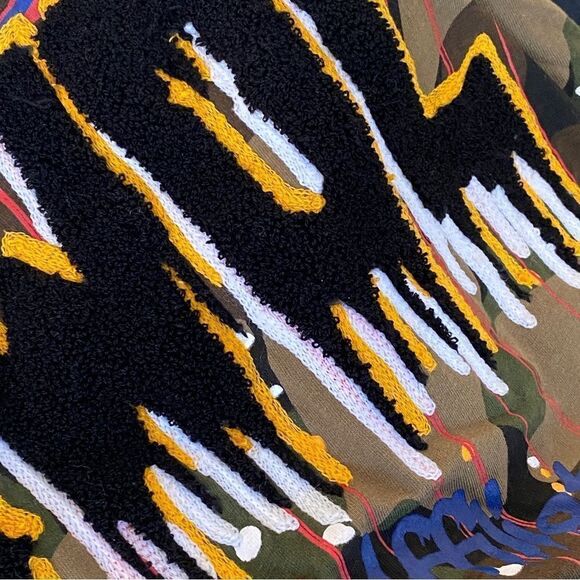 FWRD DENIM Camo Print Splatter Paint Patch AWOL T-Shirt Sz 2XL Runs Small NWOT - Picture 9 of 11